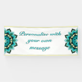 Mandala in aqua 横断幕 (横)