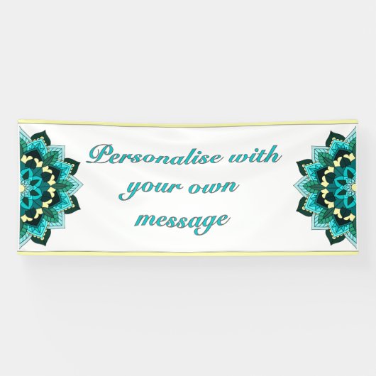 Mandala in aqua 横断幕 (横)