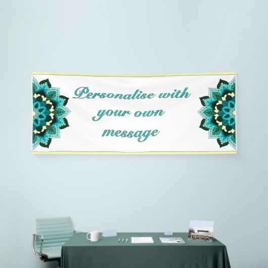 Mandala in aqua 横断幕 (トレードショー)