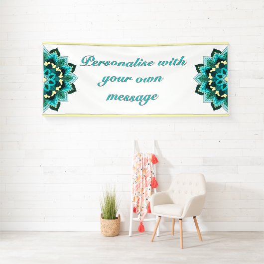 Mandala in aqua 横断幕 (インサイチュ)