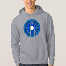 Mandala in Blueフード付きスウェットシャツSweatshirtまたはTシャツ