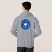 Mandala in Blueフード付きスウェットシャツSweatshirtまたはTシャツ パーカ (裏面フル)