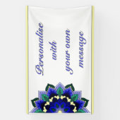 Mandala in blue 横断幕 (縦)