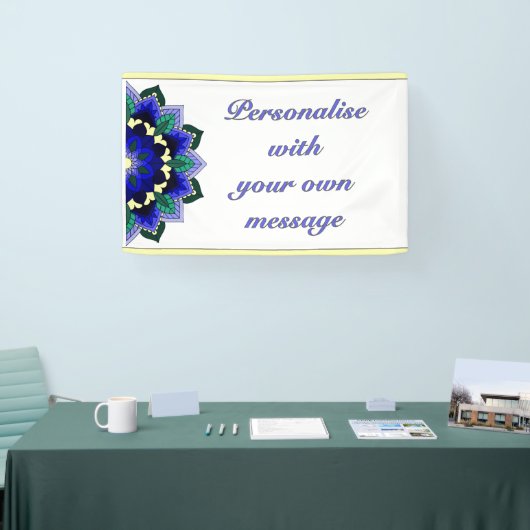 Mandala in blue 横断幕 (トレードショー)