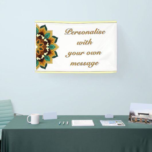 Mandala in gold 横断幕 (トレードショー)
