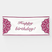 Mandala in pink 横断幕 (横)