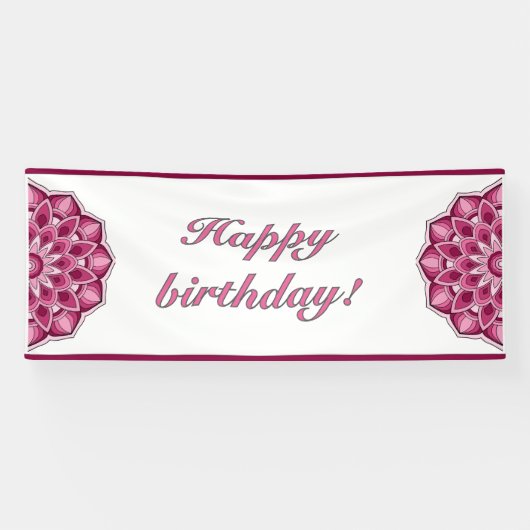 Mandala in pink 横断幕 (横)