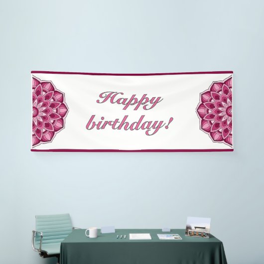 Mandala in pink 横断幕 (トレードショー)