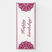 Mandala in pink 横断幕 (縦)