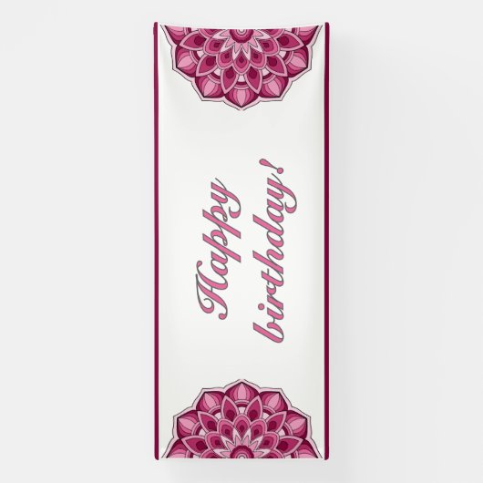 Mandala in pink 横断幕 (縦)