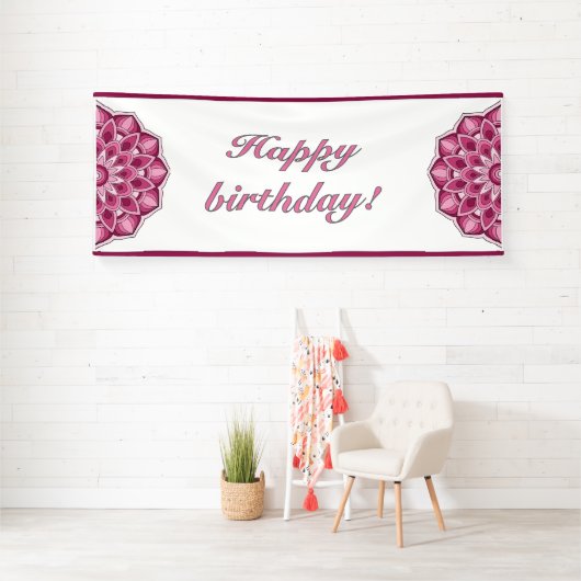 Mandala in pink 横断幕 (インサイチュ)