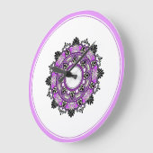 Mandala in pink & purple ラージ壁時計 (傾斜)