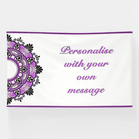Mandala in purple 横断幕 (横)
