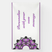Mandala in purple 横断幕 (縦)