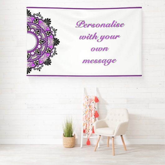 Mandala in purple 横断幕 (インサイチュ)