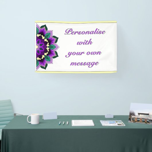 Mandala in purple 横断幕 (トレードショー)