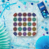 Mandala in various colours ペーパープレート (パーティー)