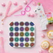Mandala in various colours ペーパープレート (パーティー)
