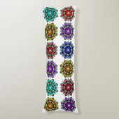 Mandala in various colours ボディピロー (正面縦)