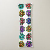 Mandala in various colours ボディピロー (裏面 (縦))
