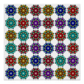 Mandala in various colours ポスター (正面)