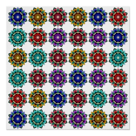 Mandala in various colours ポスター (正面)