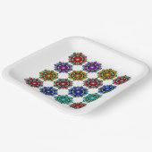 Mandala in various colours paper plate ペーパープレート (傾斜あり)