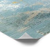 mandala indien aux teintes turquoise et orange ポスター (角)