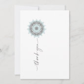 Mandala Lace 結婚's Thank You Lt. Blue ID968 サンキューカード (正面)