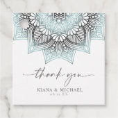 Mandala Lace 結婚's Thank You Lt. Blue ID968 フェイバータグ (正面)