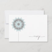 Mandala Lace Rev結婚's Lt. Blue ID968 出欠カード (裏面)