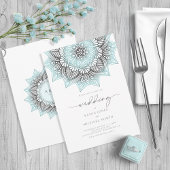 Mandala Lace Rev結婚's Lt. Blue ID968 招待状