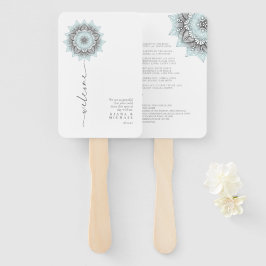 Mandala Lace Rev 結婚's Welcome Lt. Blue ID968 ハンドファン