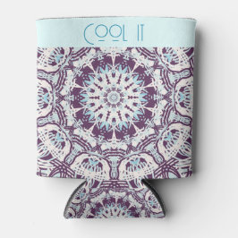 Mandala Magical Spiritual Blue Purple Ornamental. 缶クーラー