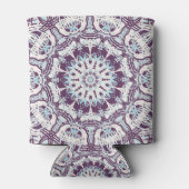 Mandala Magical Spiritual Blue Purple Ornamental. 缶クーラー (裏面)