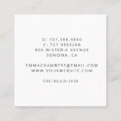 Mandala Meditation Instructor スクエア名刺 (裏面)