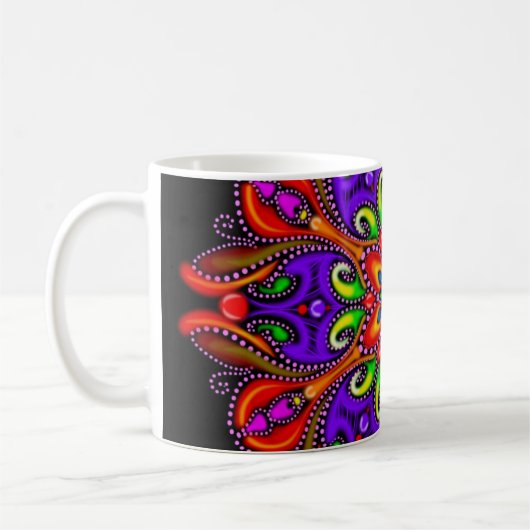 Mandala mug 6 コーヒーマグカップ (左)