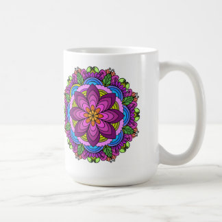 Mandala Mug: Lotus Bloom Mandala コーヒーマグカップ