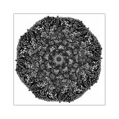 Mandala Nature Floral Bold Blue Floral Geometry  ラバースタンプ (インプリント)