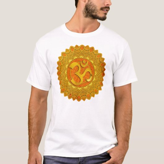 MANDALA OM - orange Tシャツ (正面)