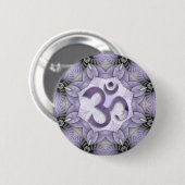 MANDALA OM - violet 缶バッジ (正面&裏面)