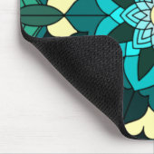 Mandala Pattern 02 in aqua Mouse pad マウスパッド (コーナー)