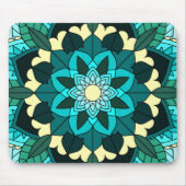 Mandala Pattern 02 in aqua Mouse pad マウスパッド (正面)