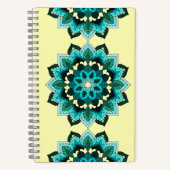 Mandala Pattern 02 in aqua Notebook ノートブック (正面)