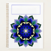 Mandala Pattern 02 in dark blue プランナー手帳 (正面)