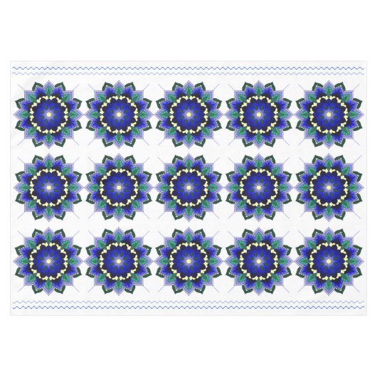 Mandala Pattern 02 in dark blue Tablecloth テーブルクロス (正面(横))