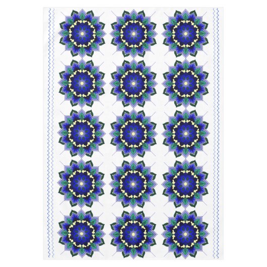 Mandala Pattern 02 in dark blue Tablecloth テーブルクロス (正面)