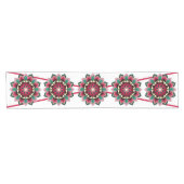 Mandala Pattern 02 in deep pink Short Table Runner ショートテーブルランナー (横)