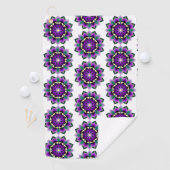 Mandala Pattern 02 in purple ゴルフタオル (インサイチュ)