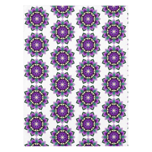 Mandala Pattern 02 in purple テーブルクロス (正面)